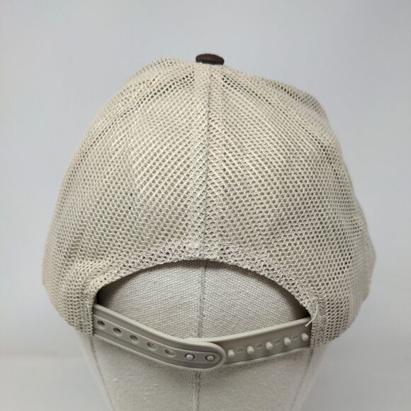 Ivory Headwear Snapback Trucker Hat Brown One Size Adjustable Patch Mesh Back - Picture 5 of 8
